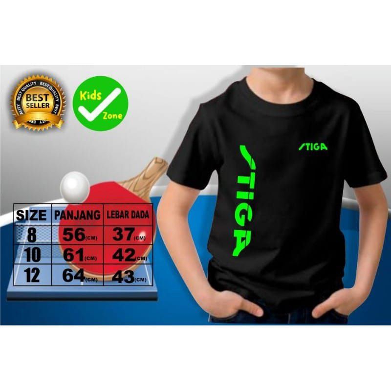 KAOS TENIS MEJA ANAK / BAJU ANAK POLOS BAJU JERSEY KATUN PINGPONG ANAK UNISEX / KAOS TENIS MEJA