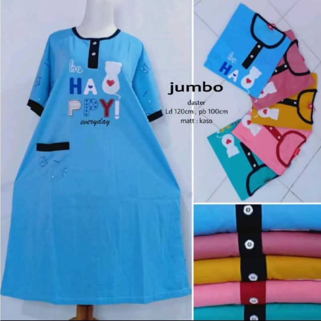 Baju tidur daster kaos wanita standar/jumbo babbydoll bahan kaos premium tebal