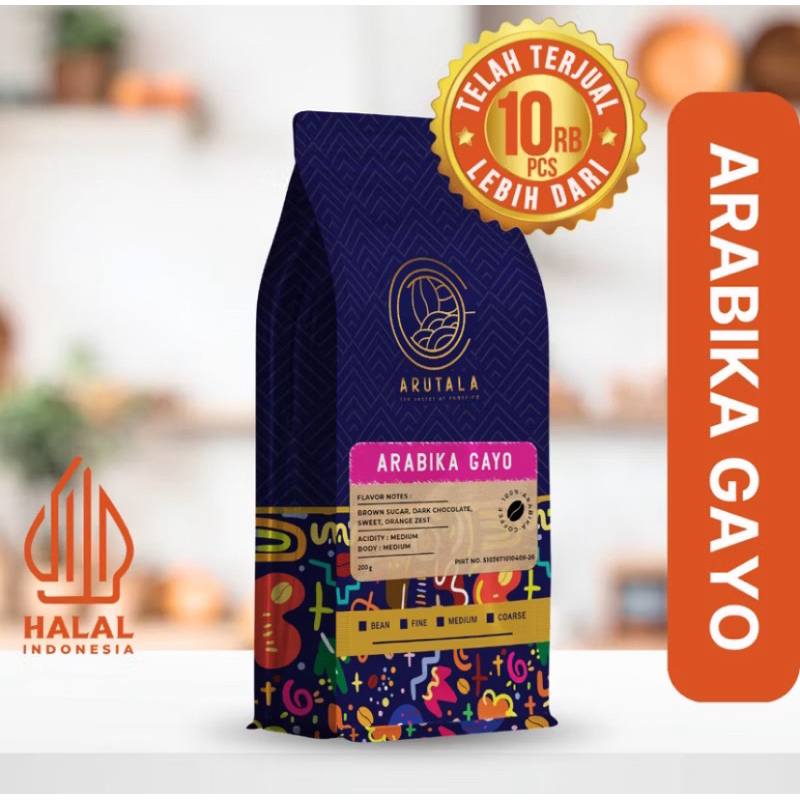 

Termurah Arutala Arabika Gayo 200g giling halus