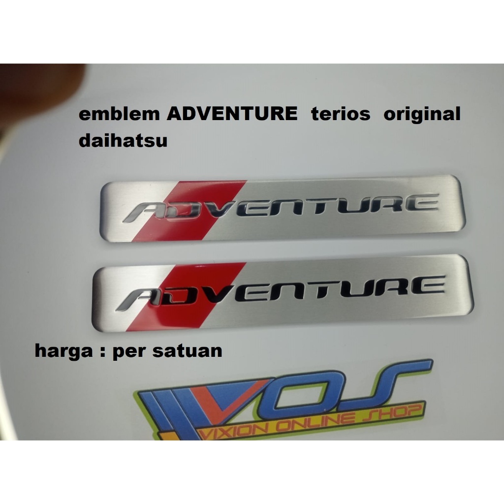 emblem ADVENTURE  terios  original daihatsu