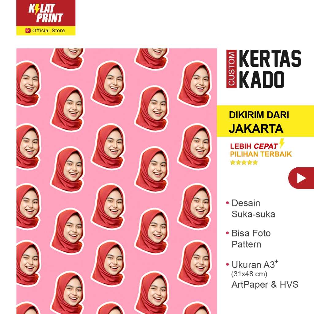 

Custom Kertas Kado Wrapping Paper Gambar Muka Suka-Suka Pattern