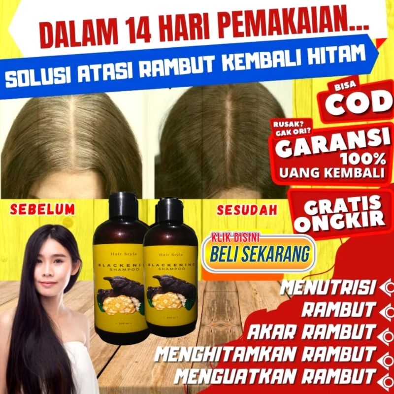 Hair Style Blackening Shampoo Penutup Uban Bundling Hair Style Minyak Kemiri Oil Bakar Shampoo Uban 