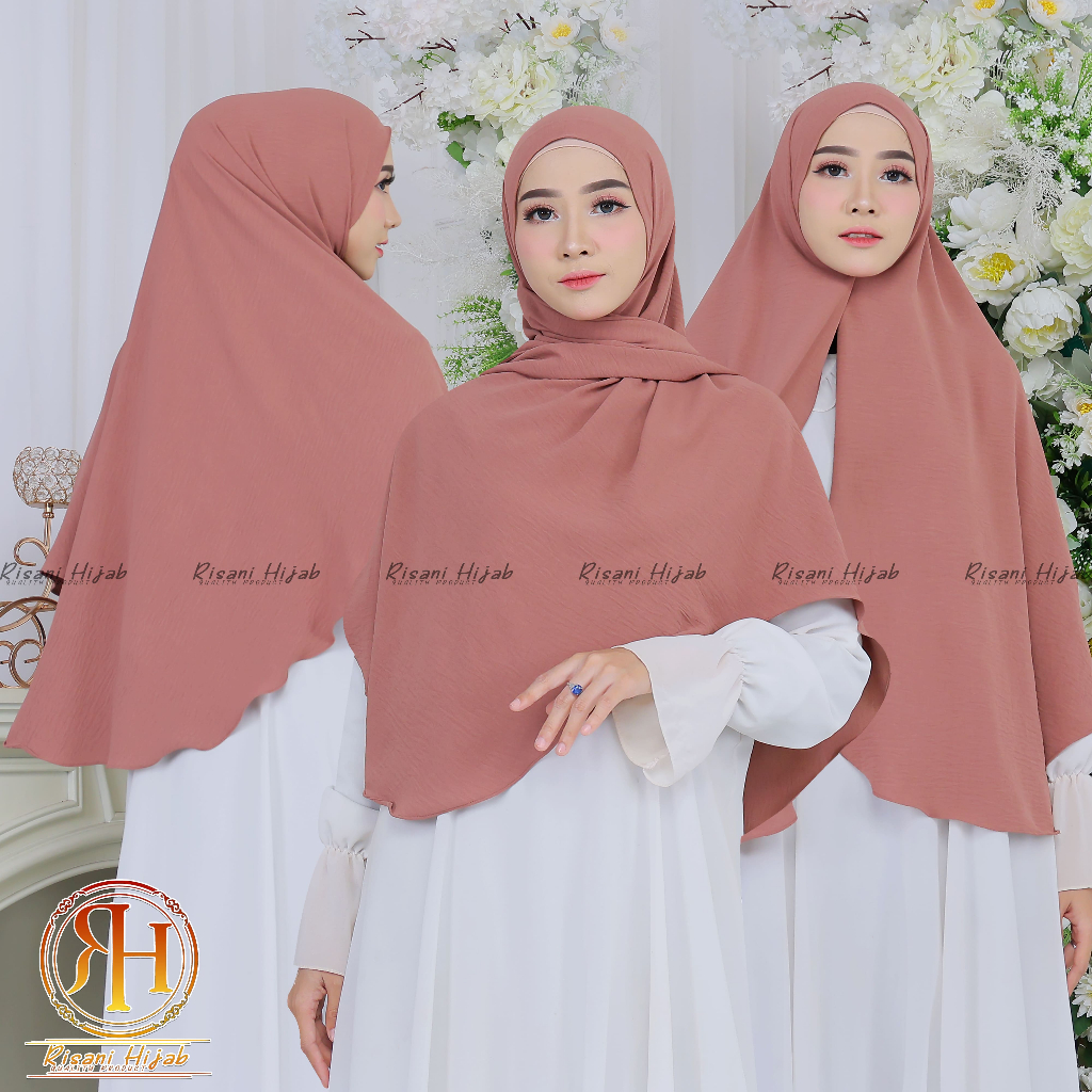 Pashmina Crinkle Airflow Oval Curve Malaysia /jilbab Pashmina Oval/kerudung Curve Crinkle