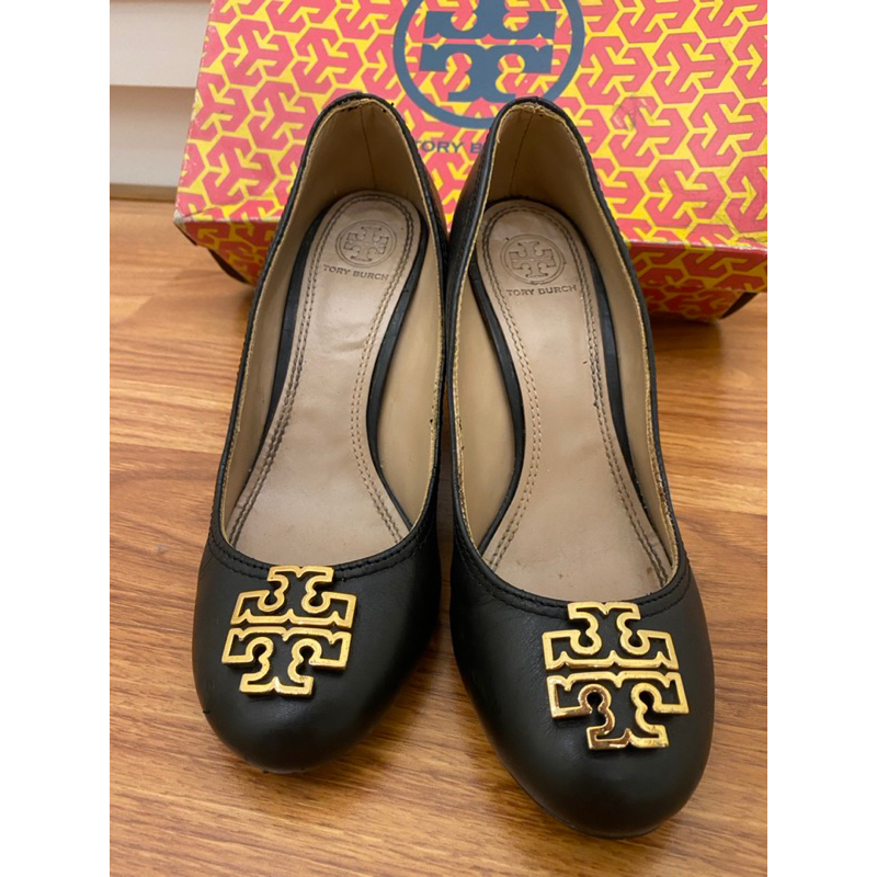 Authentic Tory Burch Shoes Melinda 85MM Wedge Closed Toe