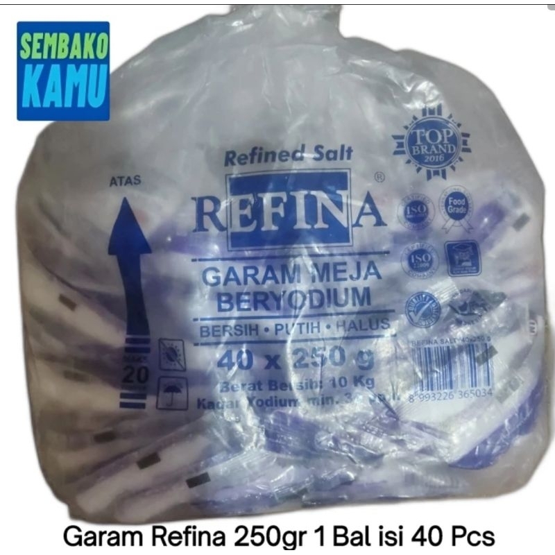 

Garam Refina 250 Gr 1 Bal Isi 40 Pcs