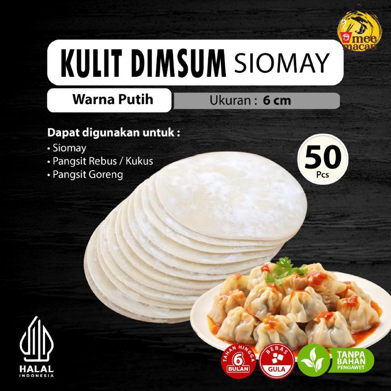 

Kulit Dimsum Ukuran 6 cm Mini Isi 50 Lembar