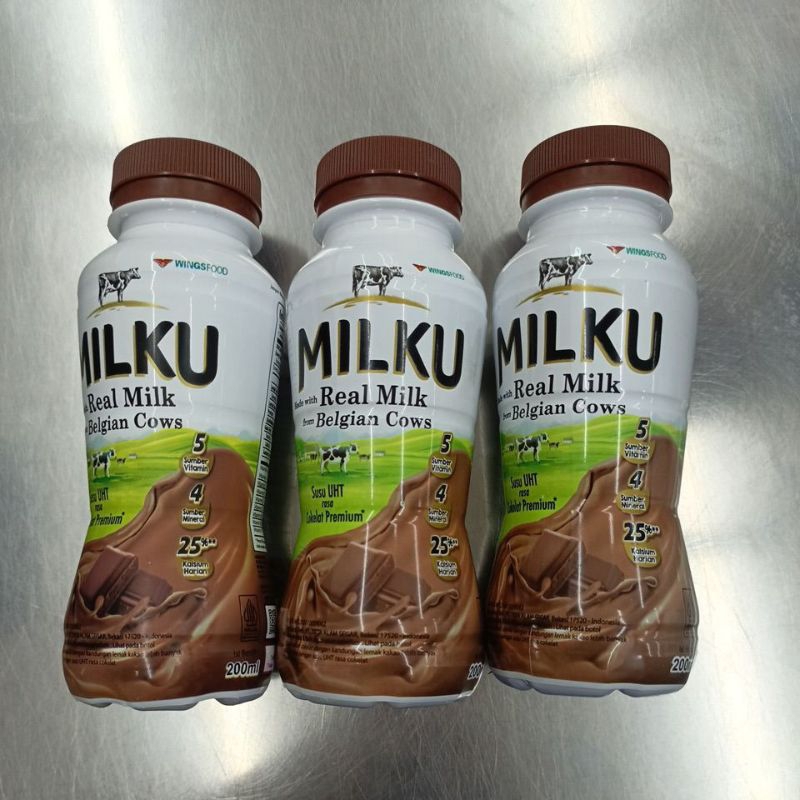 

2 gratis 1 ( 3 pcs) Milku Susu Uht Coklat Premium 200 ml Btl