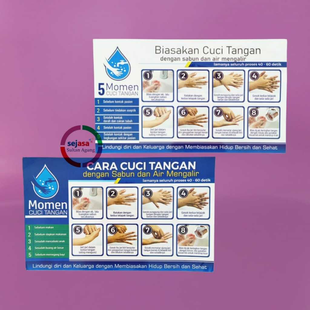 

Stiker Cara Cuci Tangan Dengan Sabun Dan Air | Stiker Cuci Tangan Versi Nakes Dan Umum | Chromo