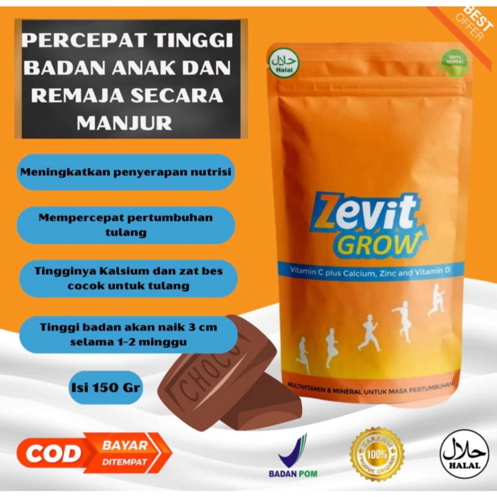 

[SUPER PROMO] ZEVIT GROW SUSU - Peninggi Badan Ori Susu Kalsium Penambah Tinggi Badan Tercepat Remaja Usia 12 - 35 Tahun Suplemen Super Grow Up Peninggi Badan Cepat Dan Ampuh Dewasa Herbal Terpercaya SG7