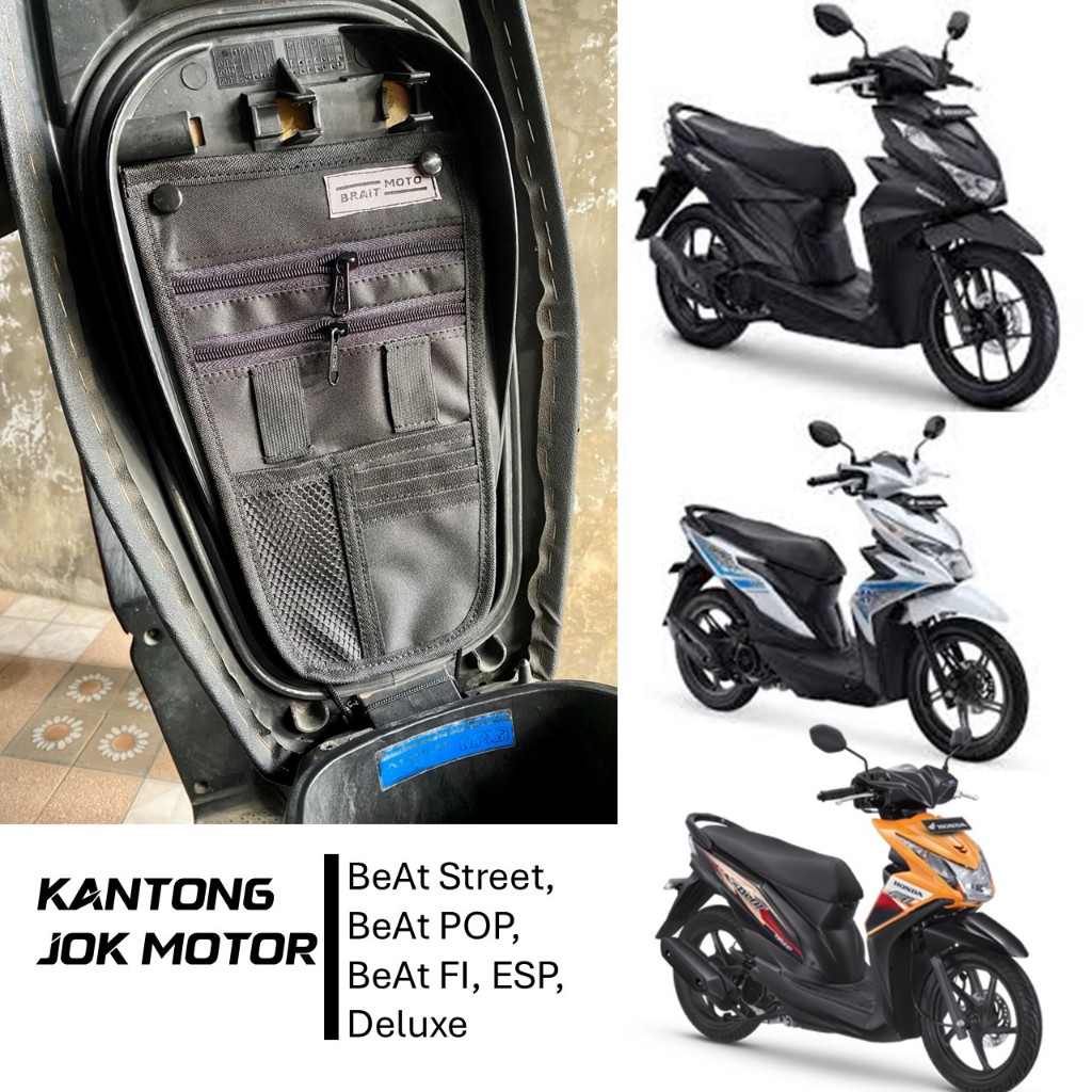 Kantong Jok Motor Beat Fi ESP Deluxe Street Pop Tas Organizer Seat Bag