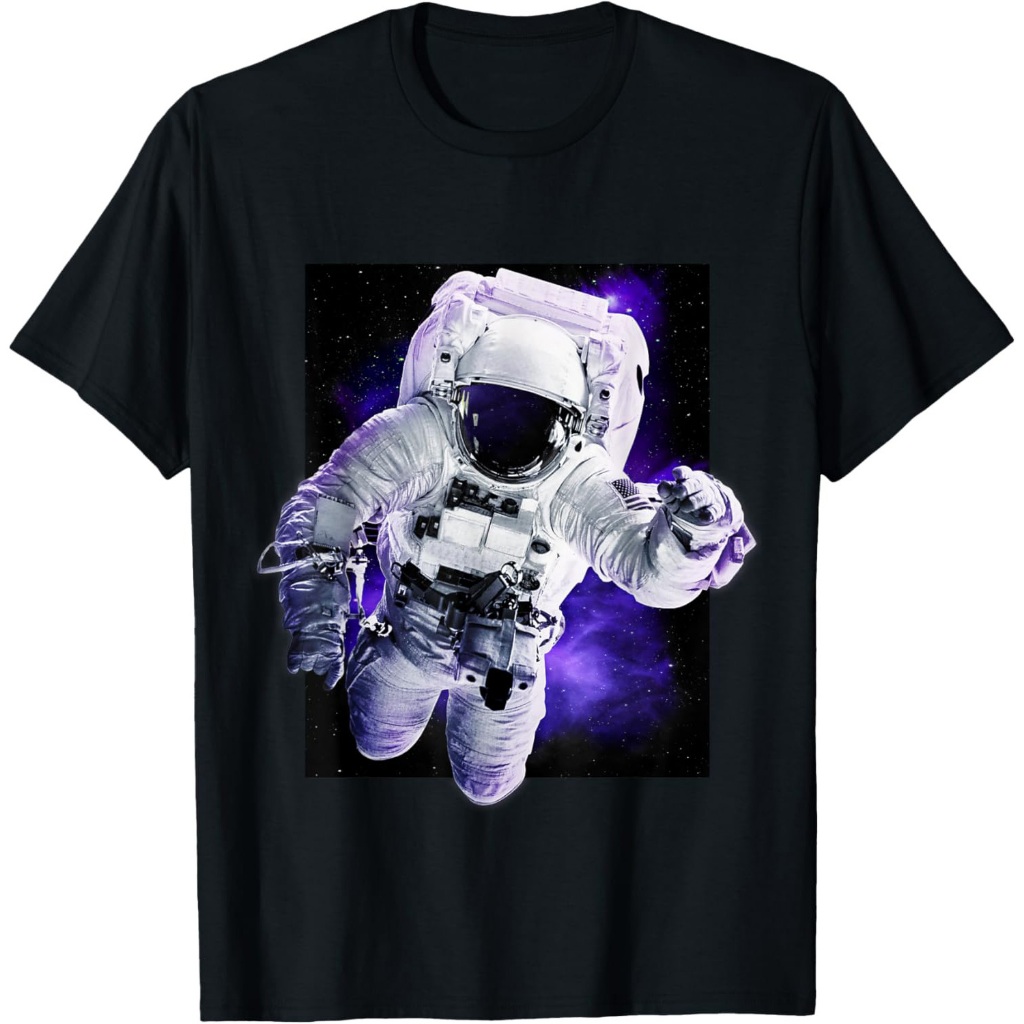 Kaos Astronot Pria Luar Angkasa Alien Luar Angkasa Seni Vintage Kaos