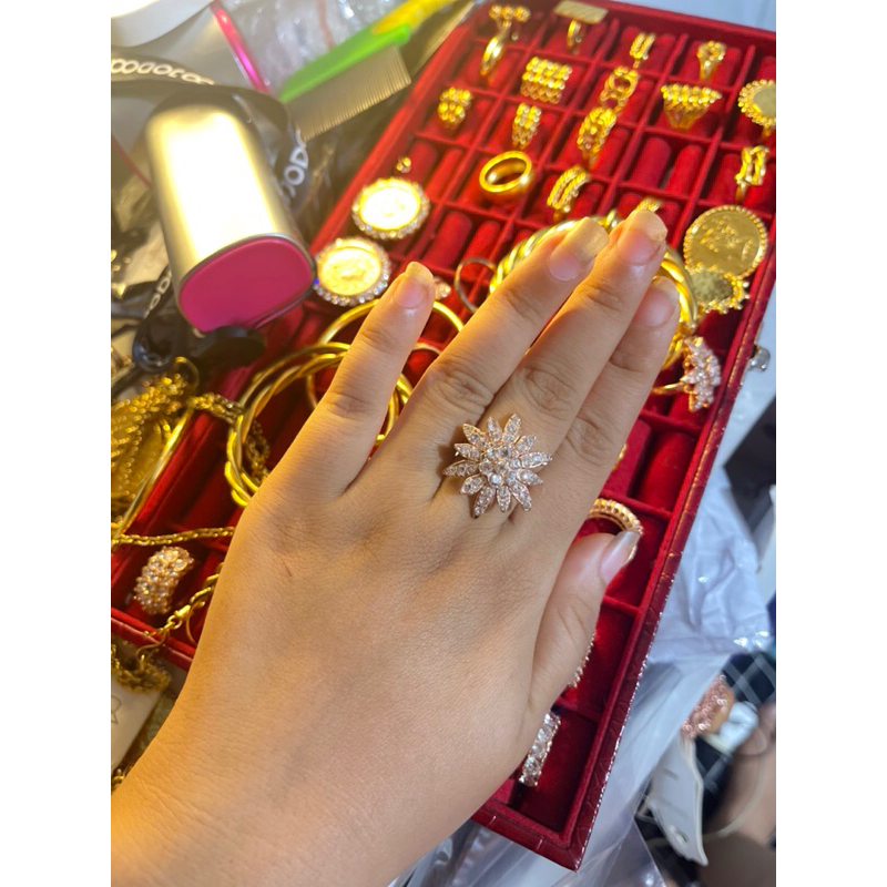 Cincin Bintang Laut Jumbo Berlian Tempahan medan