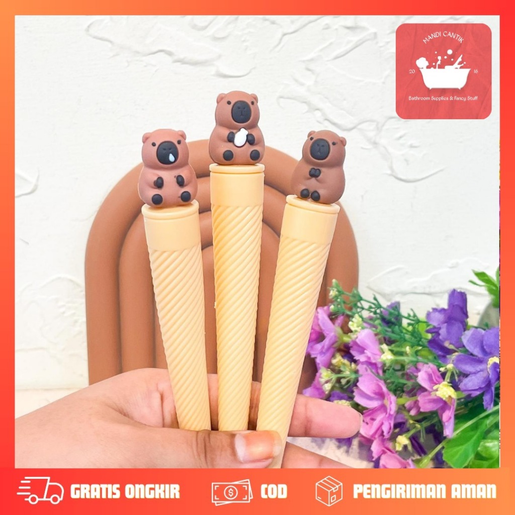 

PULPEN GEL ICE CREAM CONE CAPYBARA PGK-1793 BOLPEN PEN PENA ALAT TULIS KANTOR COD CAPIBARA KAPIBARA