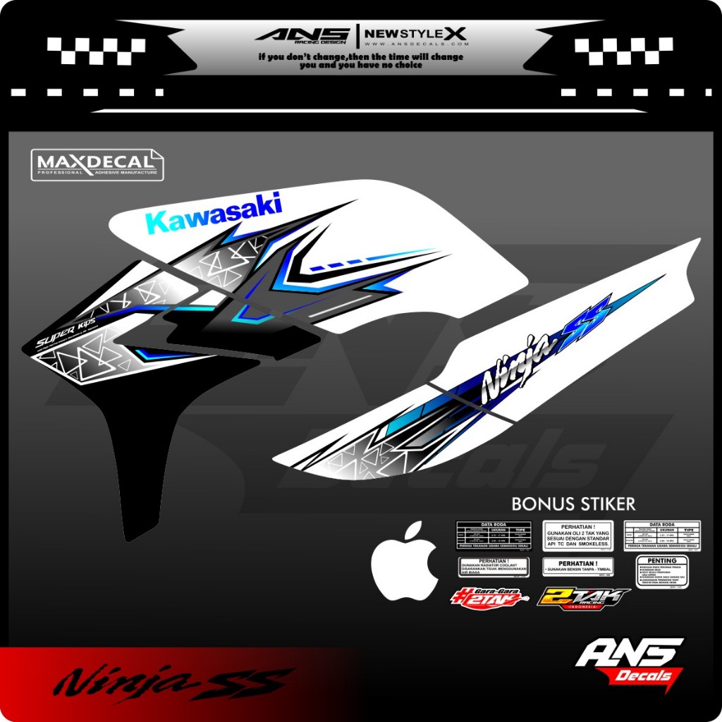 Striping Variasi NINJA SS Transparan Striping Ninja R NINJA SS ORIGINAL STRIPING MOTOR KAWASAKI NINJ