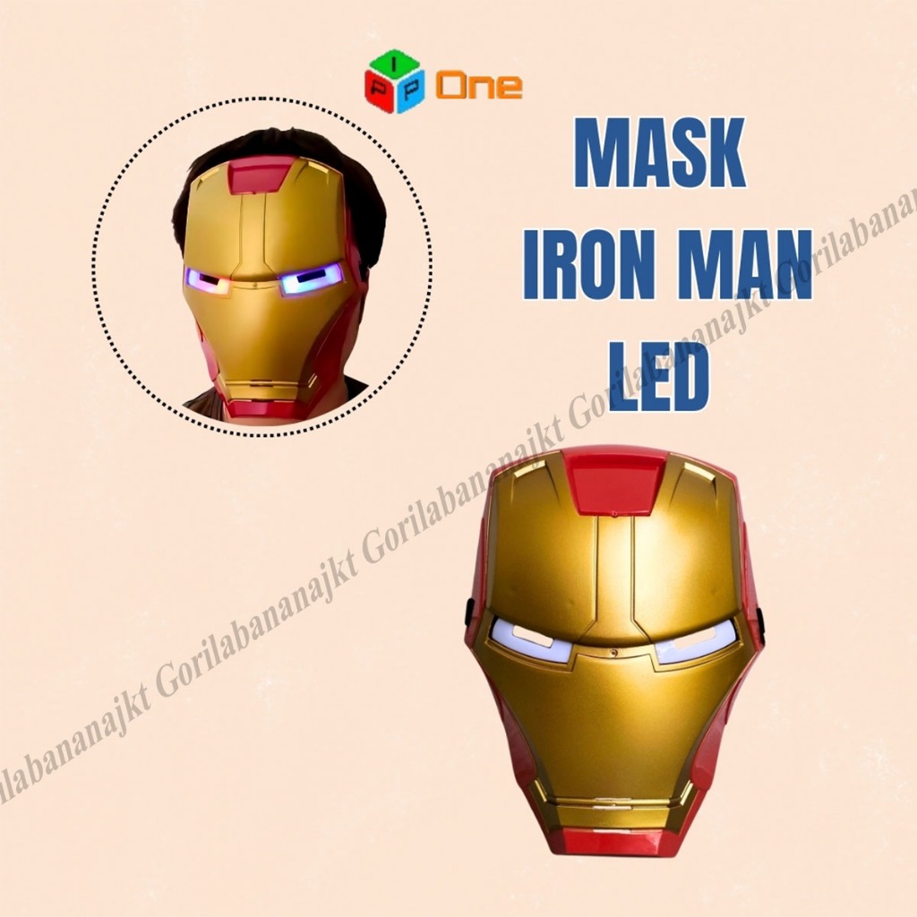 Mainan Topeng Iron Man Led avengers marvel