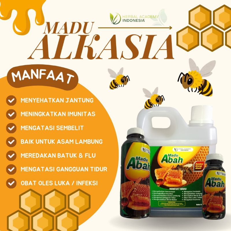 

MADU HERBAL ALKASIA 150 GR / 350 GR / 1 KG 100% MADU ASLI UNTUK PENGOBATAN