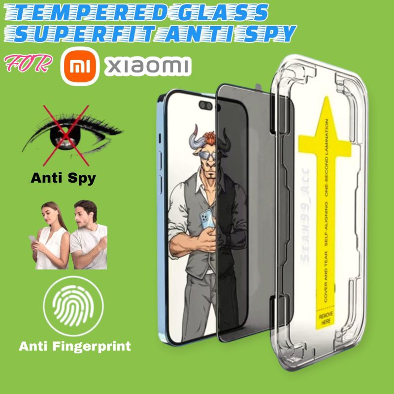 Tempered Glass Superfit Anti Spy Xiaomi Redmi Note 8 Pro 9 Pro 10 Pro Max Lite 4g 5g Anti Gores Akse