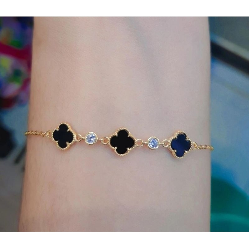 Gelang Rantai Bunga Hitam Kadar 8k/375%