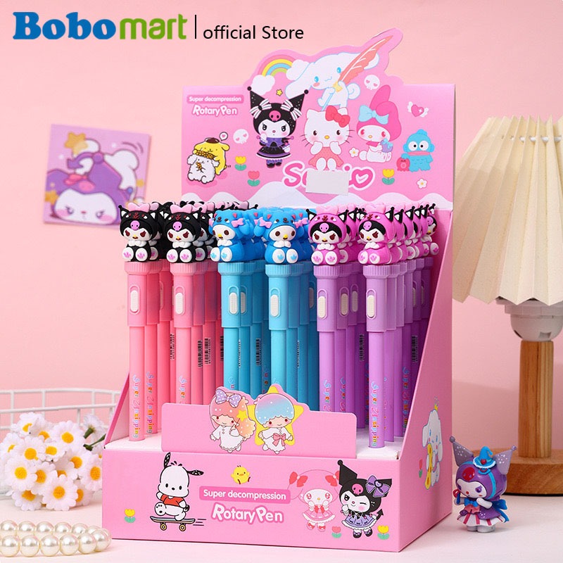

BOBOMART 1PCS ROTARY PEN SANRIO DENGAN LAMPU - PULPEN PUTAR DENGAN KARAKTER LUCU QS-5501-1