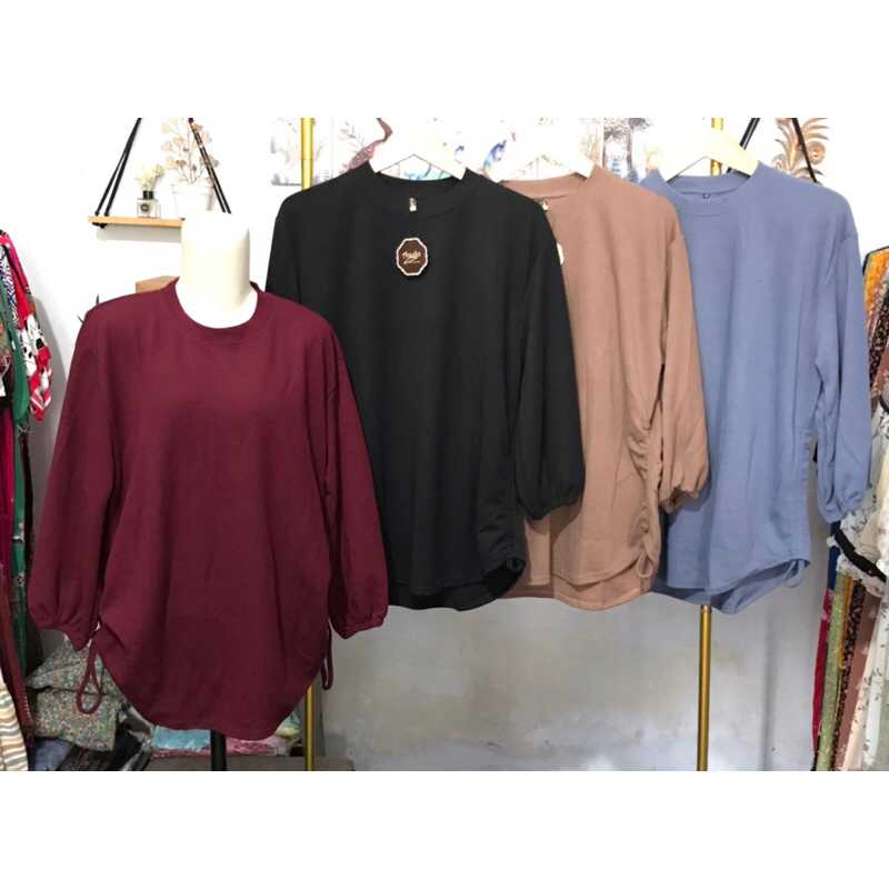 AQUILA Atasan wanita tali serut samping // Kaos Wanita Aquila serut samping