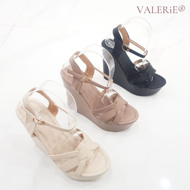VALERIE Sendal Wedges Tali 13cm Yara Dove 36-41