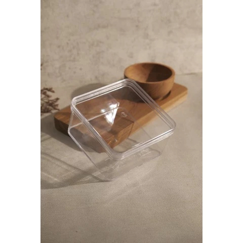 TOPLES DESSERT BOX - 9 X 9 X 5CM / TOPLES KOTAK PERSEGI 119 POLOS MINIMUM 12 PCS