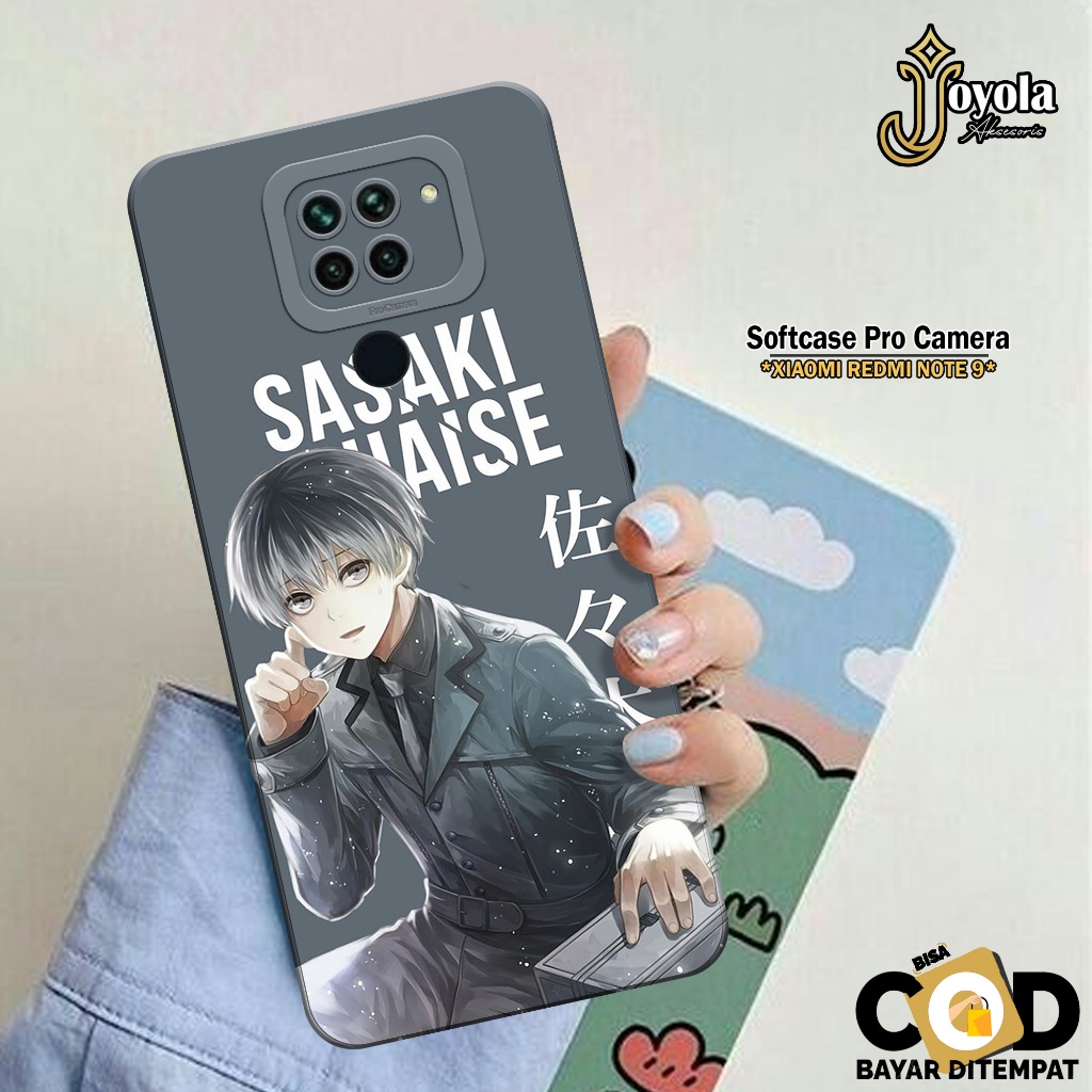 JOYOLA Case Xiaomi Redmi Note 9 - Fashion Case Anime - Softcase Xiaomi Redmi Note 9 - Pro Camera - C