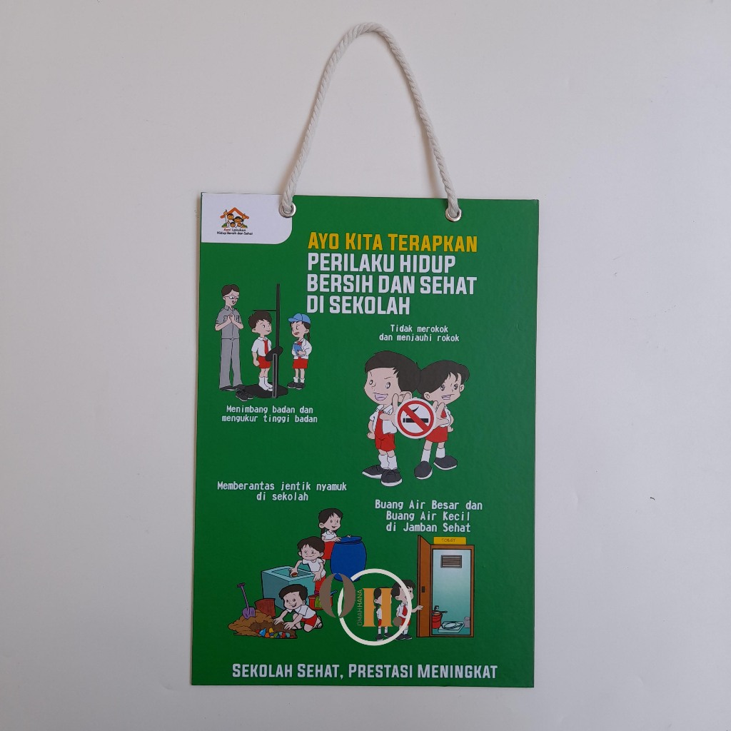 Hard Poster Ayo Terapkan PHBS di Sekolah - Hard Poster PHBS di Sekolah
