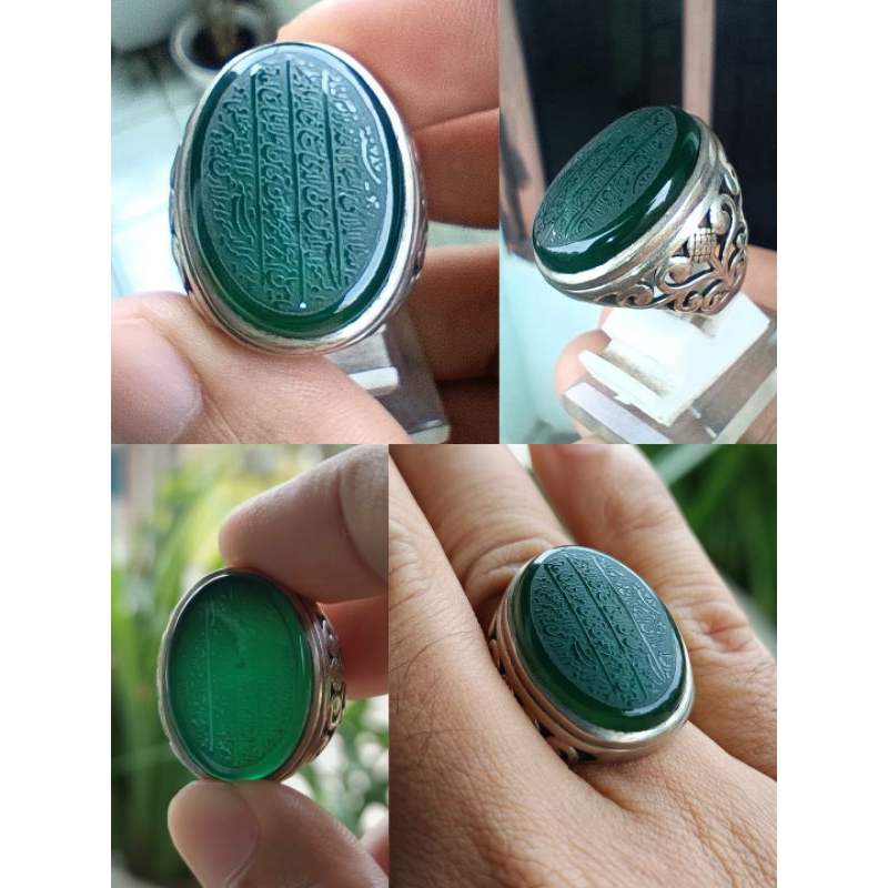 Cincin batu yaman ukir ayat kursi