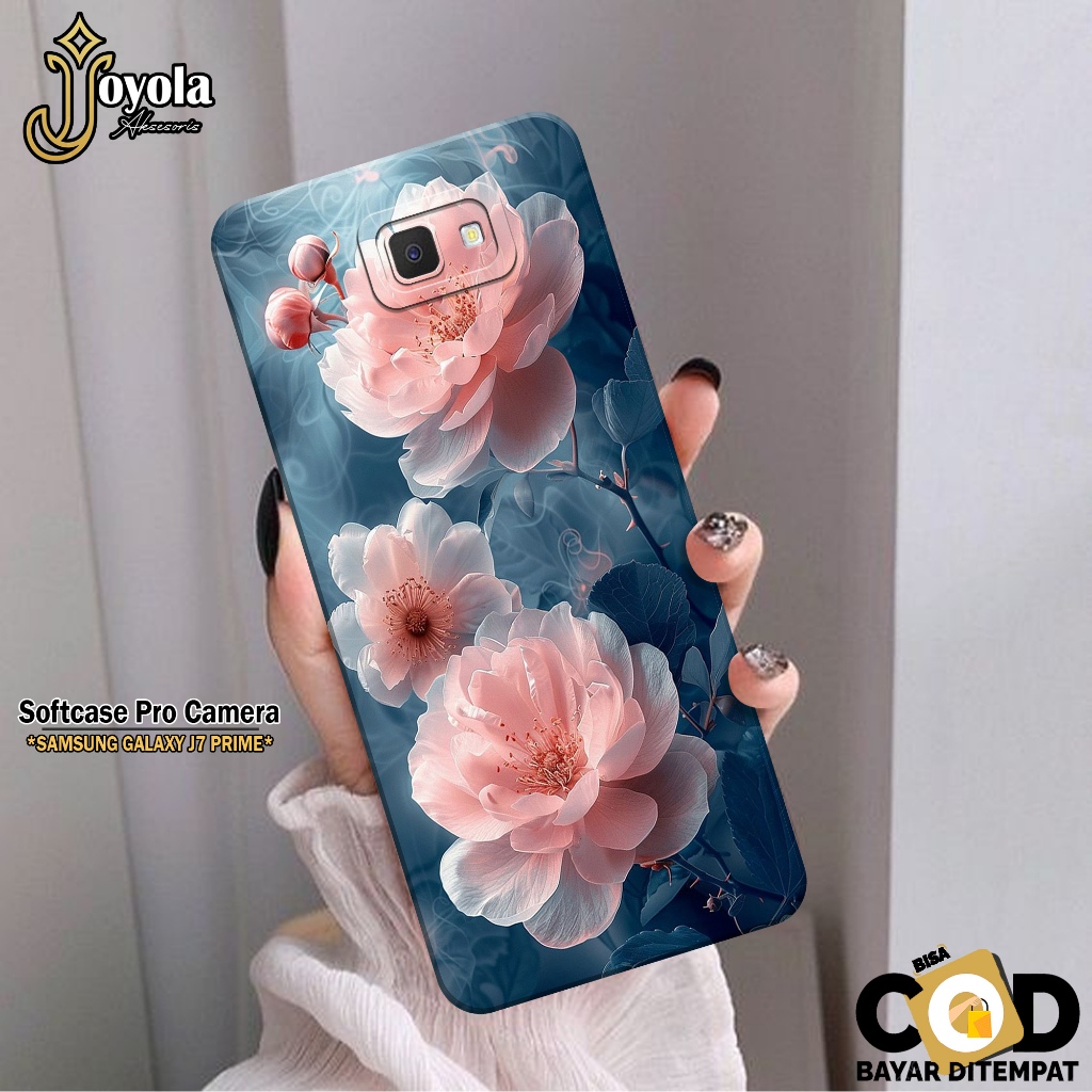 JOYOLA Case Samsung Galaxy J7 Prime Fashion Case Bunga Softcase Samsung Galaxy J7 Prime Pro Camera C