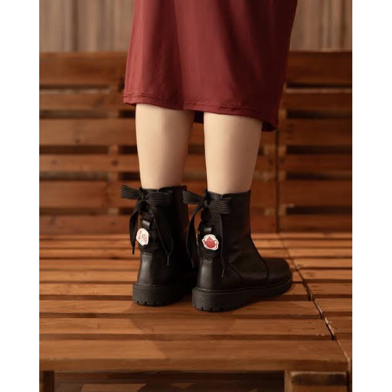 [READY STOCK] Ittaherl Shanghai Boots Genuine Leather Ink Size 37