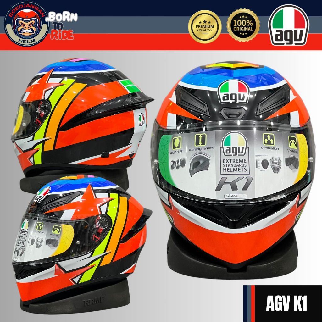 AGV HELM K1 GRAPICH - RODRIGO - AGV ORIGINAL K1 - HELM AGV FULL FACE