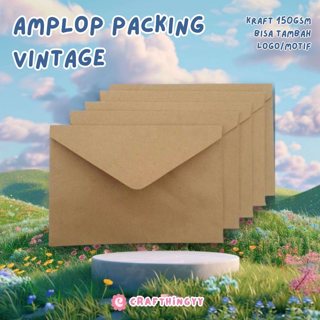 

Amplop Kraft Vintage Aesthetic Custom A6