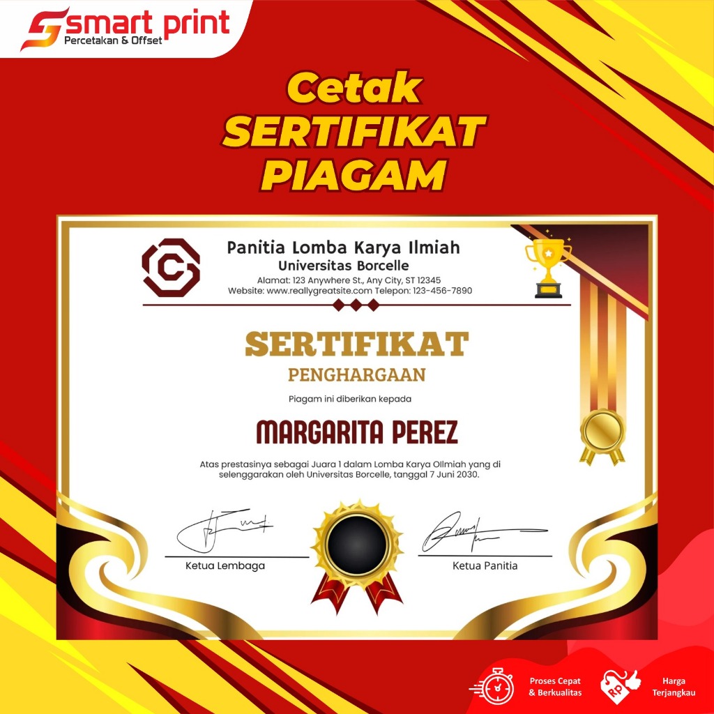 

Sertifikat Piagam Penghargaan