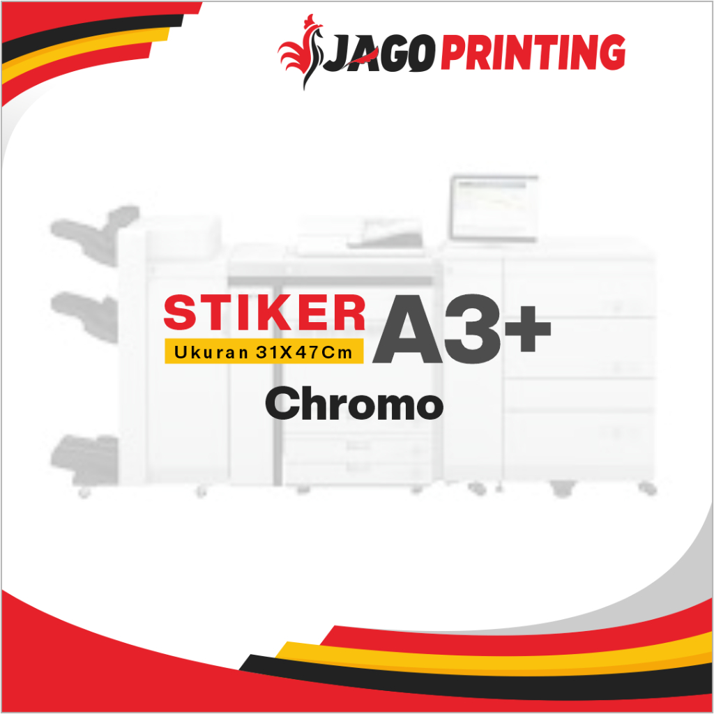 

STIKER CHROMO A3 / A3+ CETAK STIKER MURAH BREBES TEGAL