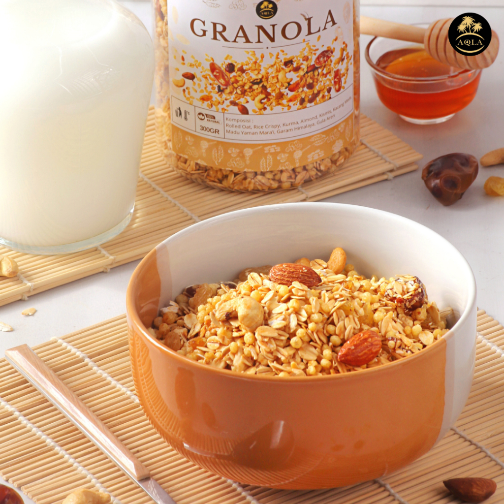 

RK60 CEMILAN SEREAL SEHAT KURMA GRANOLA KISMIS KACANG ALMOND