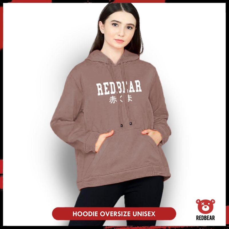 Redbear Hoodie Jumper Redbear Harajuku Jepang (Sablon) M-XXL | Wanita & Pria