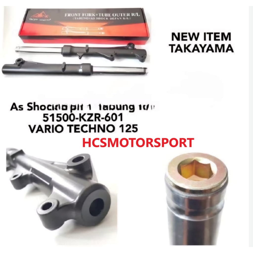 SHOCK DEPAN PLUS TABUNG VARIO 125 150 TAKAYAMA ORI