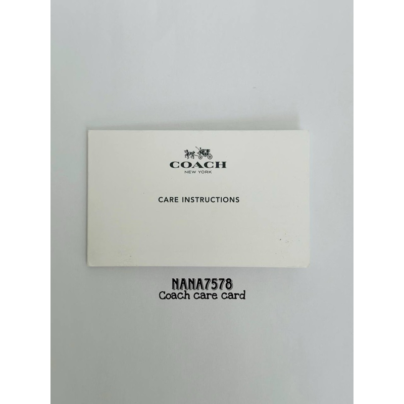Coach care card