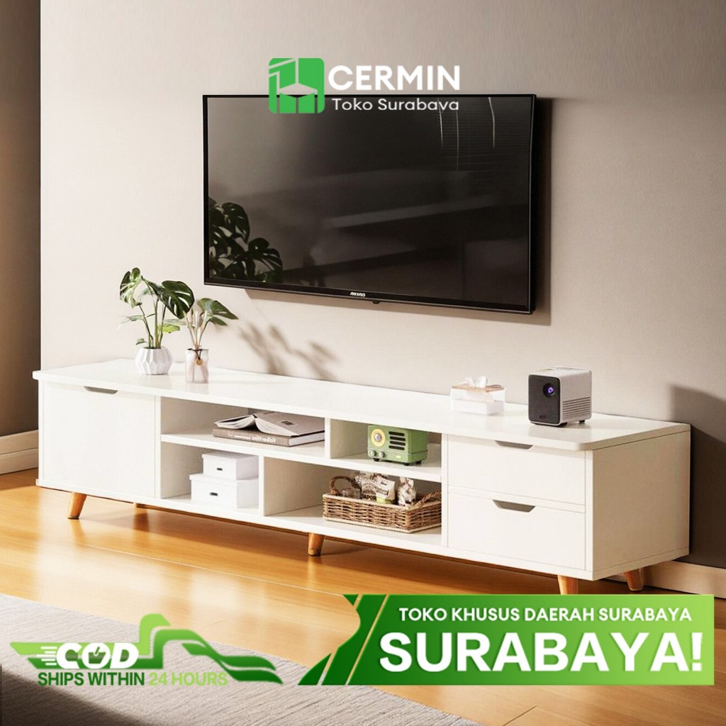 Pengiriman Dari Surabaya---Meja TV kayu TV Multifungsi Rak Tv Minimalis Bufet Tv Minimalis Kayu Mode