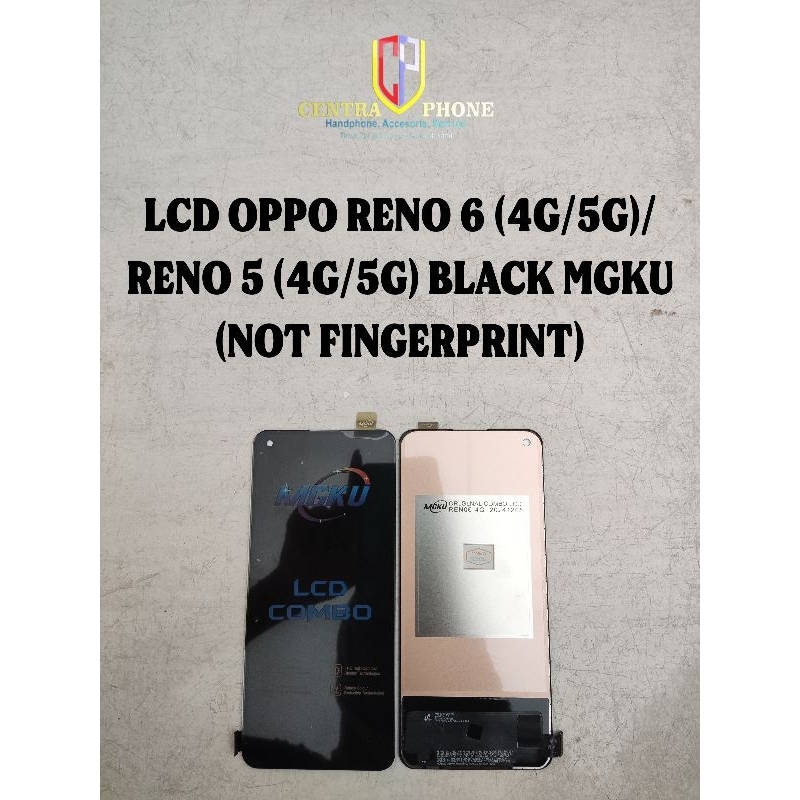 LCD RENO 6 4G/5G/RENO 5 4G/5G BLACK MGKU (NOT FINGERPRINT)
