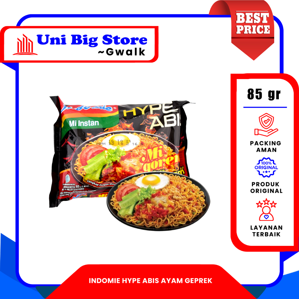 

INDOMIE MI HYPE ABIS KUAH AYAM GEPREK INSTAN - 85 gr