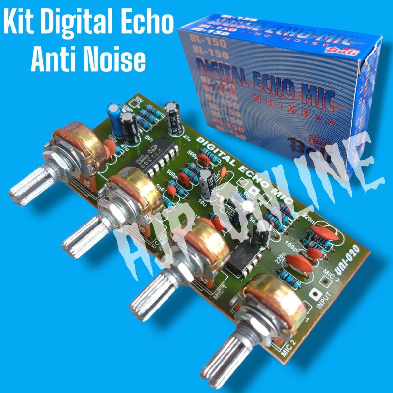Kit Digital Echo Anti Noise + Pre amp Mic 2 mic