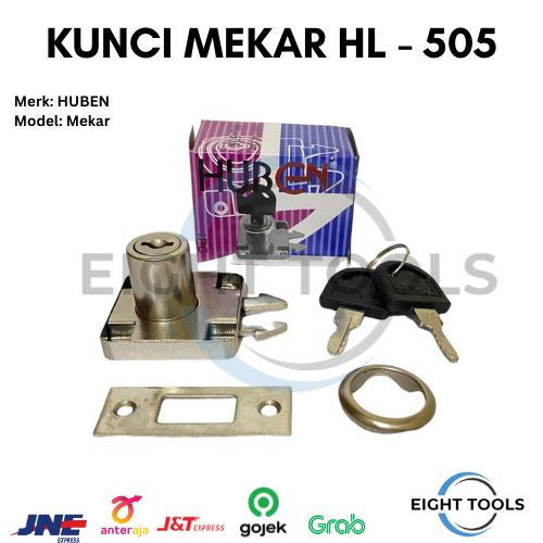 Kunci Mekar HUBEN HL 505 HUBEN / Kunci Pintu Lemari Geser Sliding