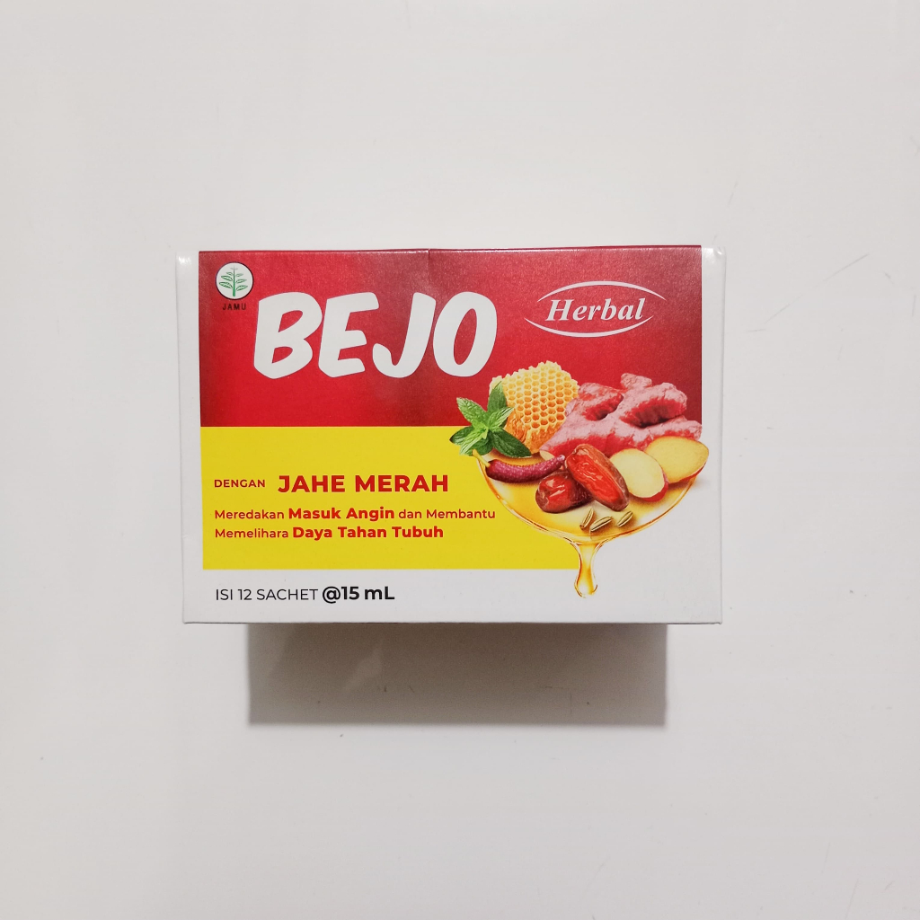 

BEJO JAHE MERAH OBAT HERBAL MASUK ANGIN 12 SACHET