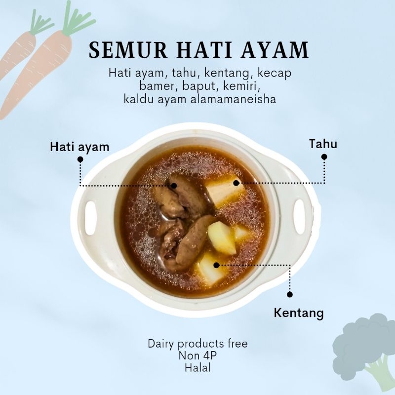 Menu Hati Ayam (Baby and Toddler Catering) - Katering Anak Sehat BB Booster MPASI