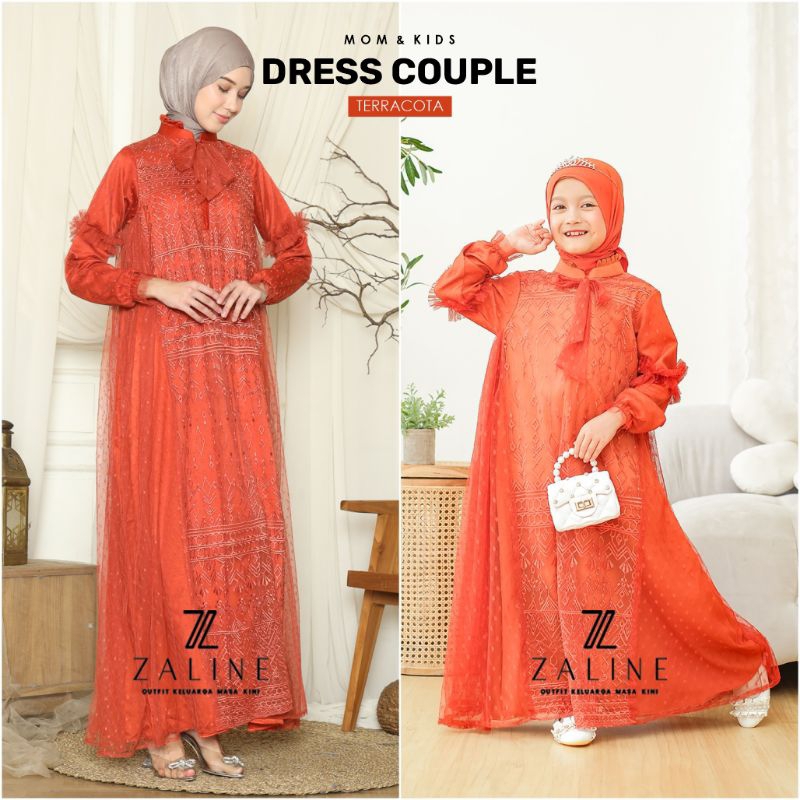 Gamis Couple Ibu Anak Perempuan | Dress Couple Mom Kids | Baju Couple Pasangan Brukat Premium