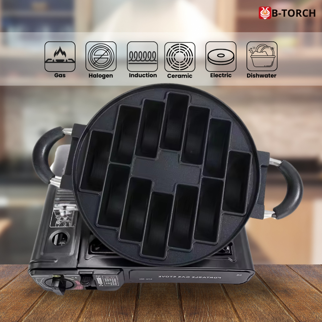 

Bakaranandia - B-Torch Cetakan Pukis 12 Lubang - Pancong Premium Anti Lengket Shopee