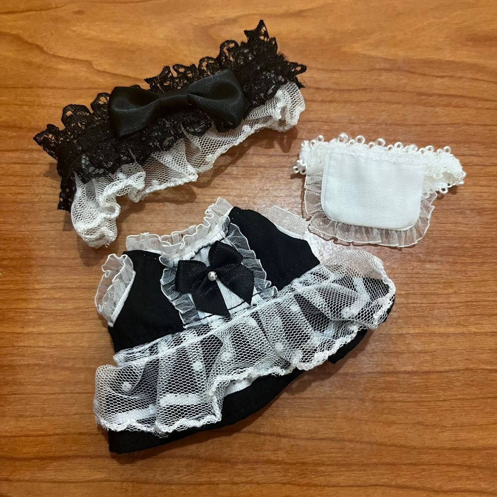 [Preloved] Maid Dress Set Doll Clothes 10 cm