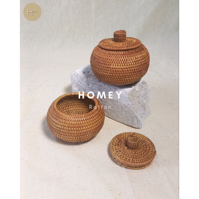 Homey Rattan | HANA MINI JAR PREMIUM | Rotan|  Kerajinan Rotan | Rotan asli Lombok